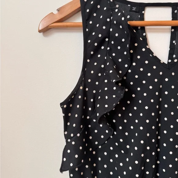 Vero Moda Black Polka Dot Midi Dress – Size XS - Picture 4 of 6